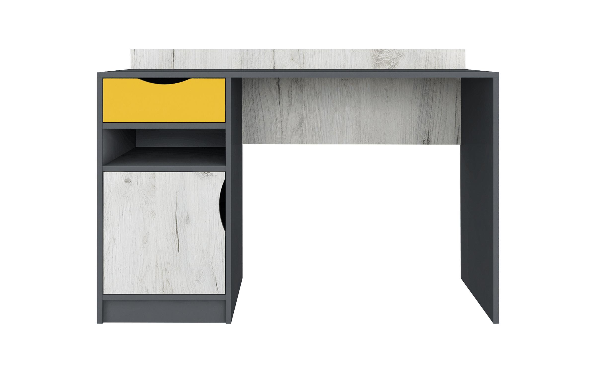 Комплет мебел за детска соба Артис ll, сива графит + бела даб крафт + жолта  5